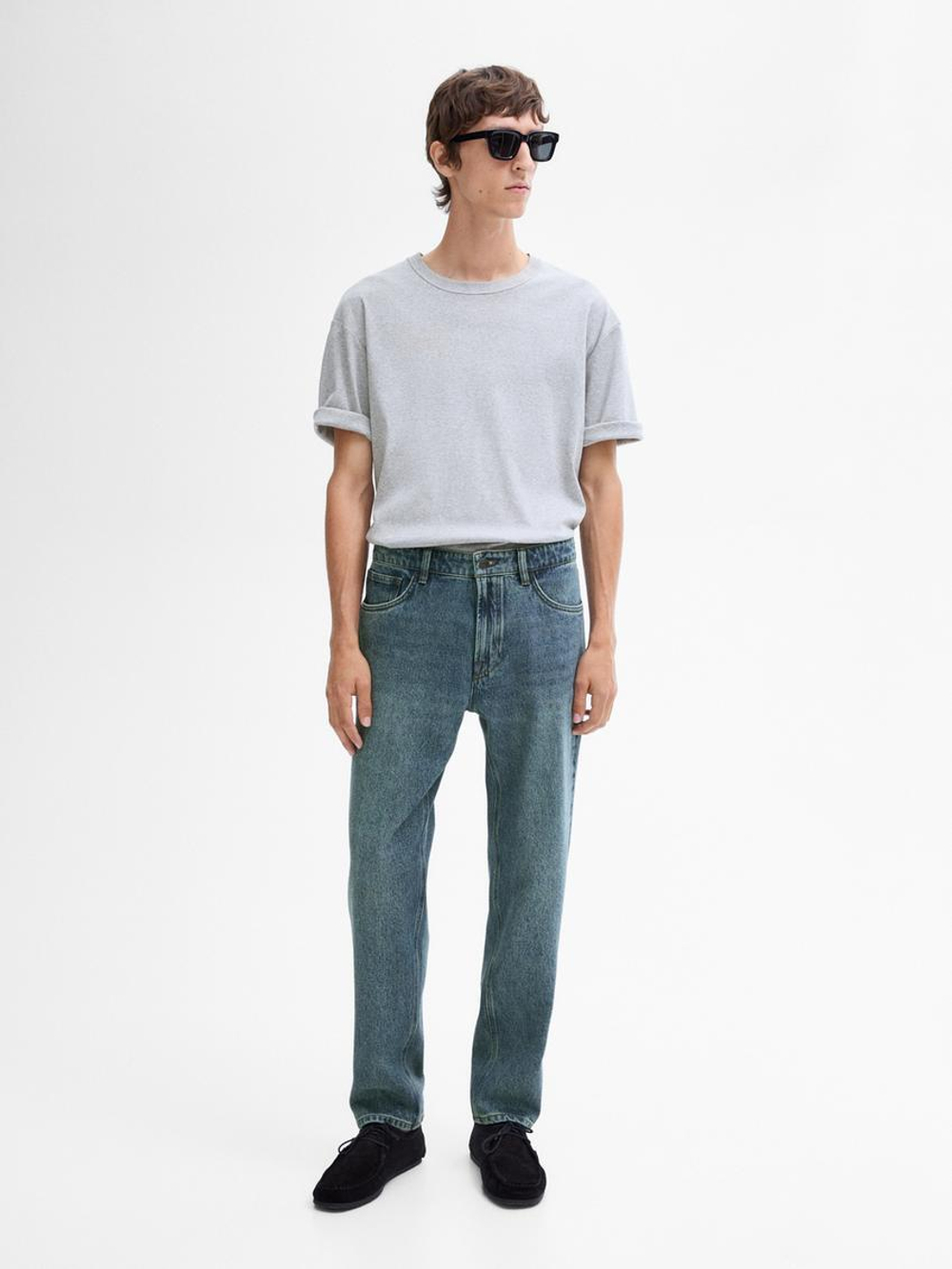 Massimo Dutti Зауженные джинсы из 100% хлопка, индиго