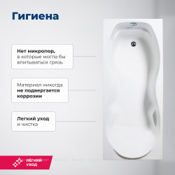 Акриловая ванна Aquanet (Акванет) Tessa NEW 170x70 с каркасом