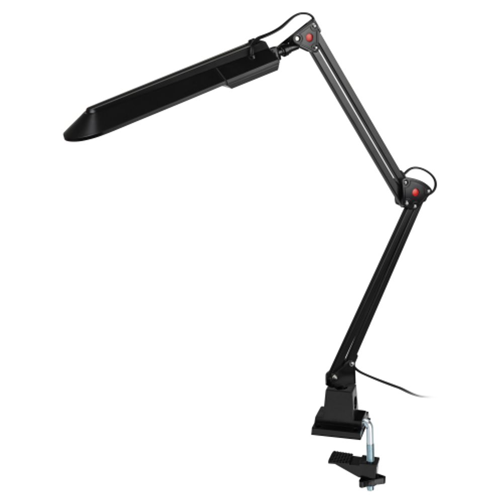 Настольный светильник ЭРА NL-201-G23-11W-BK с лампой PL на струбцине черный | Настольные светильники под лампу