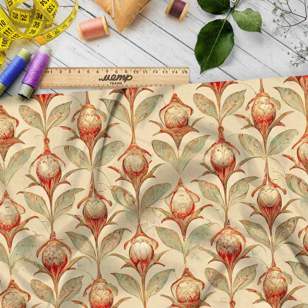 Ткань премиум мембрана орнаментальный танец