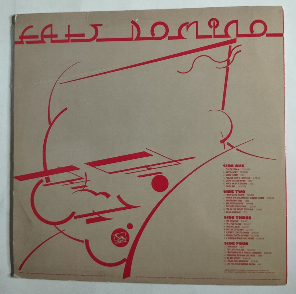 Винтажная виниловая пластинка LP Fats Domino (USA 1980)