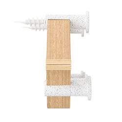 Вешалка настенная Montage, 6 крючков, натуральное дерево/белая