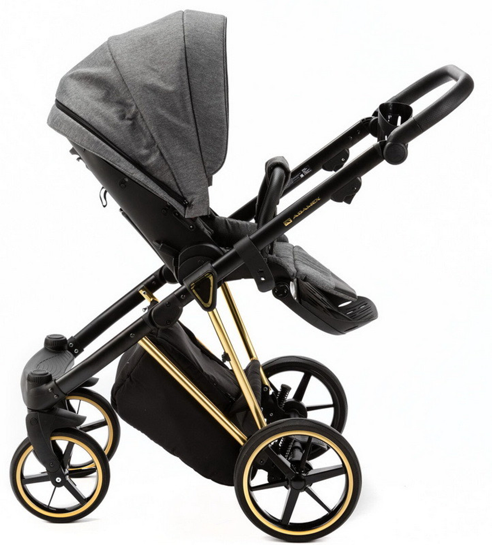 Детская коляска Adamex Belissa Special Edition 3 в 1 B-PS562 (Т.СЕР ЗОЛОТ.РАМ)