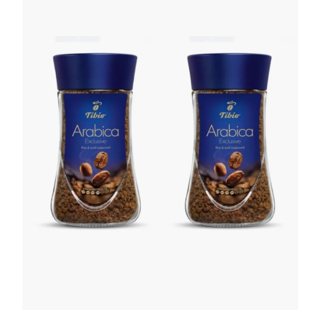 Кофе растворимый Tibio Arabica exclusive, 190 г стеклянная банка (Тибио) х 2 шт
