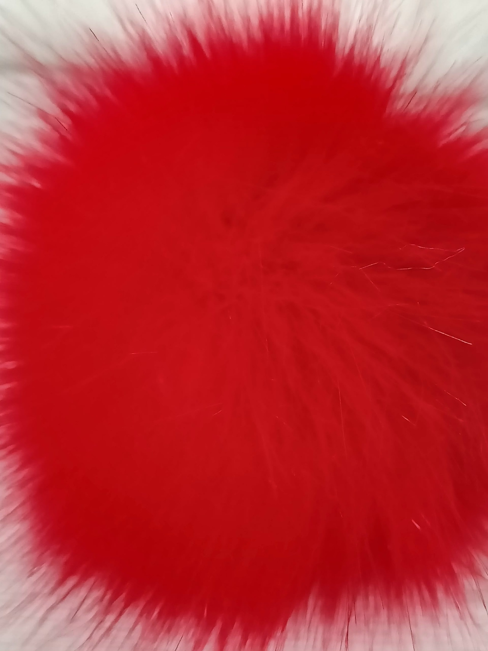 Помпон из искусственного меха, цвет: Ярко красный