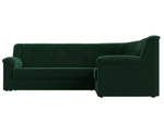 Диван угловой Карелия правый угол, Зеленый, Велюр, 113343