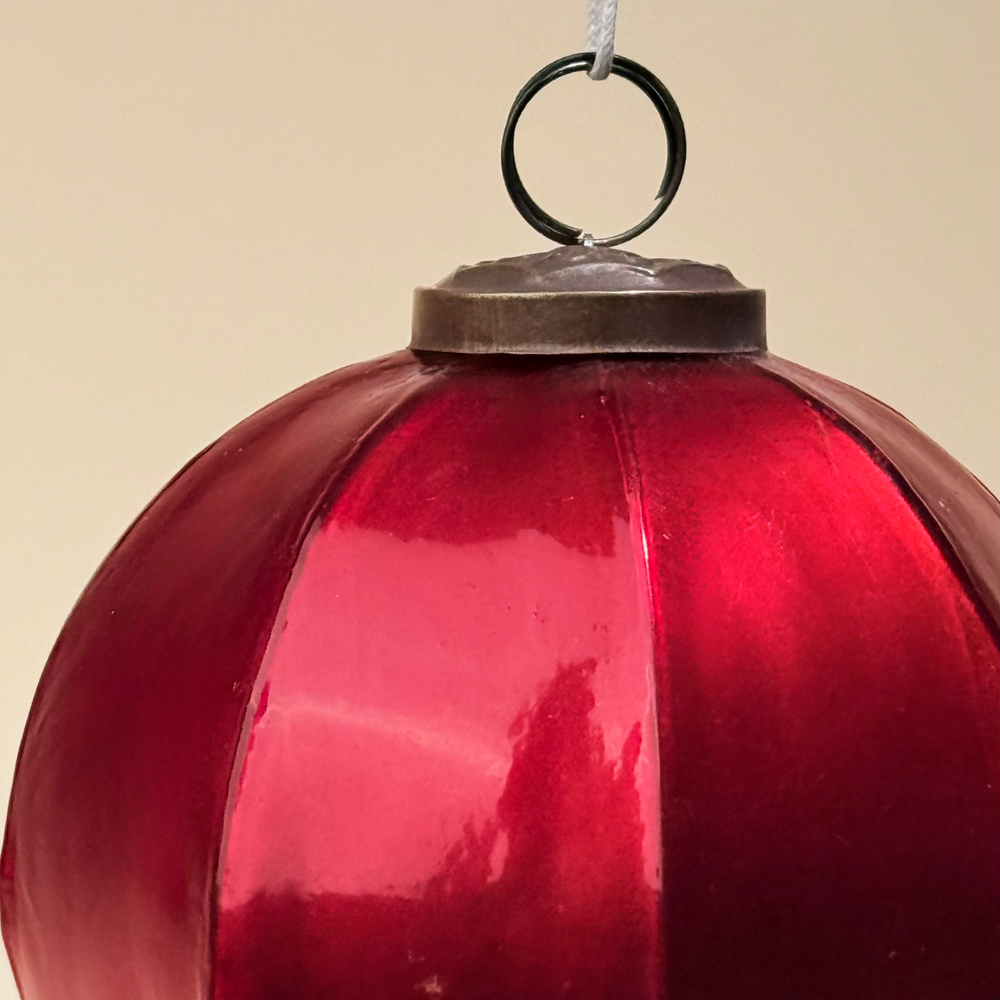 Елочная игрушка "Шар" (стекло), D10 см, Красный