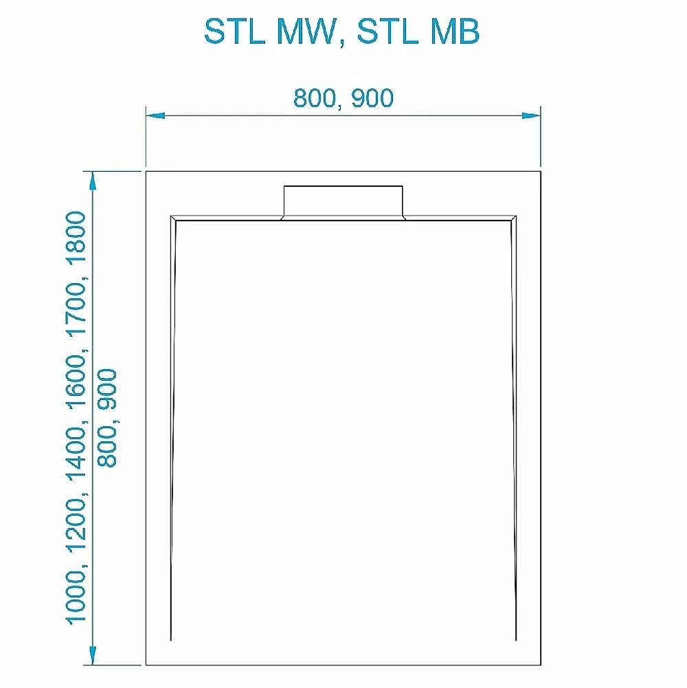 Душевой поддон RGW Stone Tray STL MB 52212810-14 80x100 черный мрамор