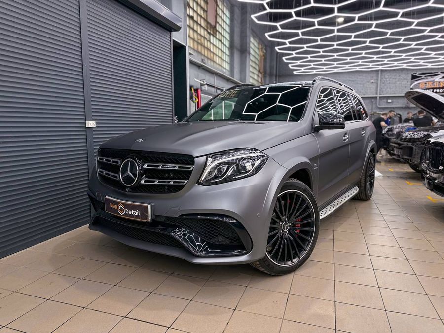 Оклейка с проемами Mercedes GLS AMG в цветной полиуретан Carbins PPF AMG Grey MF-Amg 🤯