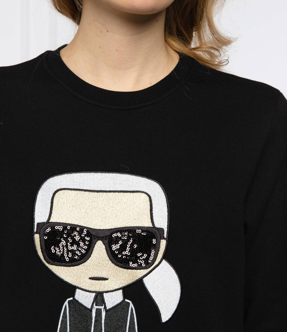 Худи ikonik karl Karl Lagerfeld - черный(210W1820)