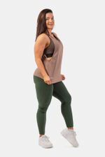 Майка SLEEVELESS LOOSE CROSS BACK TANK TOP "FEELING GOOD" 419 Бежевая