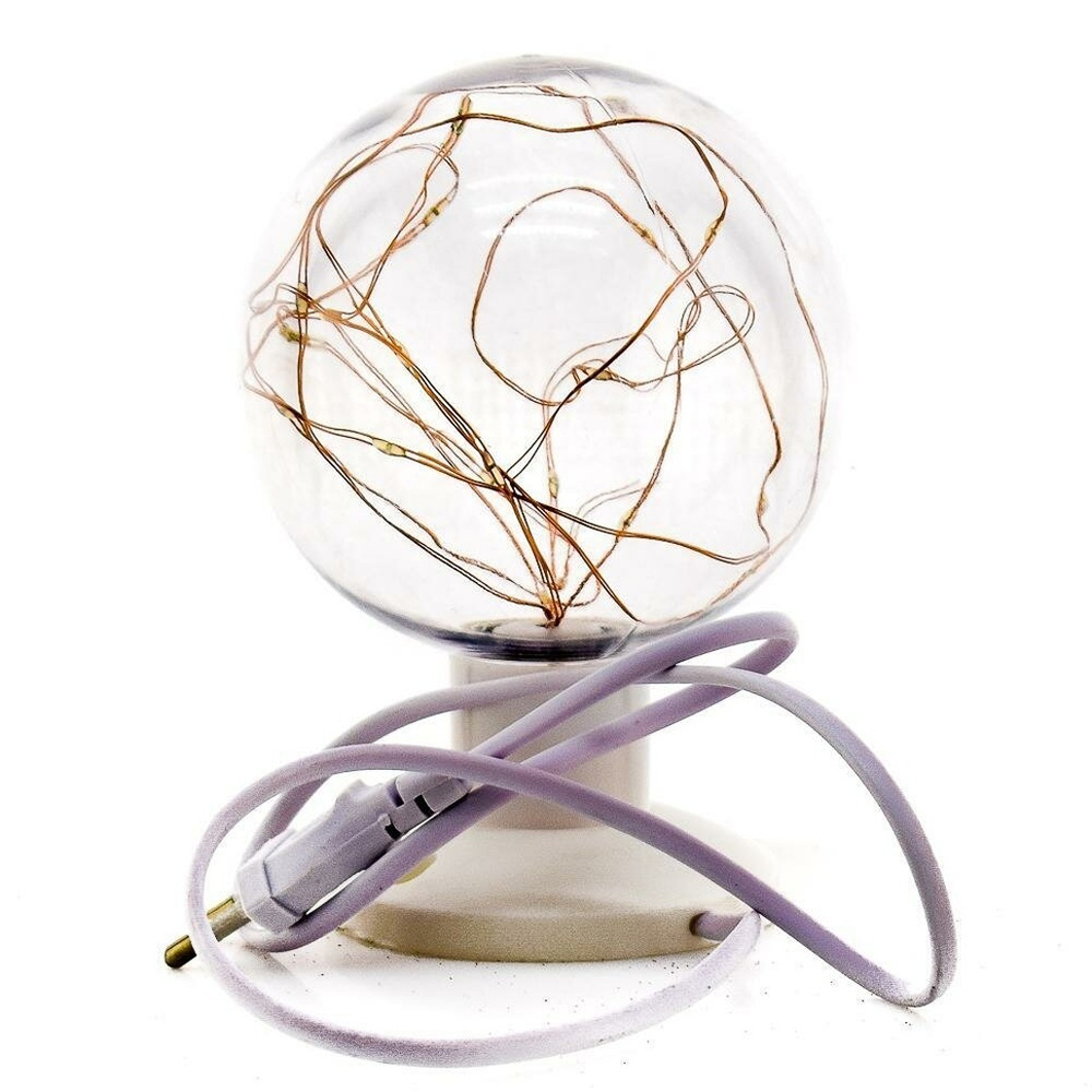 Лампочка с гирляндой внутри, медный провод, белый, кор