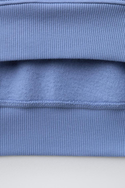 ZARA ХУДИ ДЛЯ С ВЫШИВКОЙ, ГОЛУБОЙ