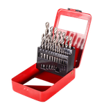 Набор сверл по металлу Вихрь, 1-10мм (через 0,5мм), HSS, 19шт., металл. коробка, цилиндрический хвостовик