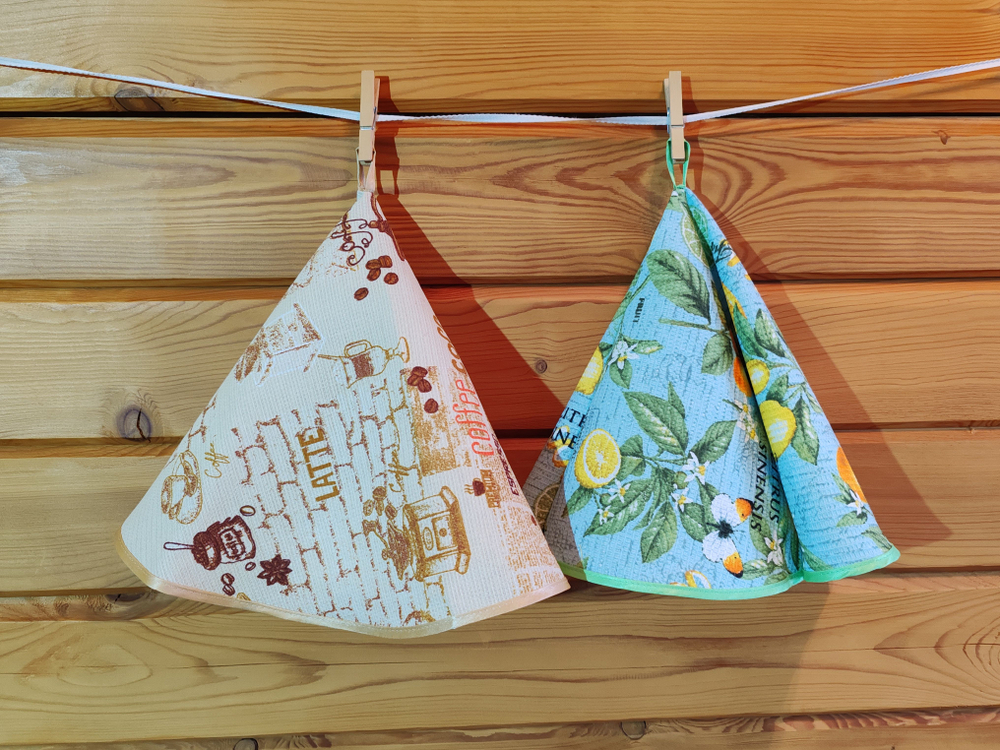 Полотенце кухонное, круглое, 2 шт, вафельное полотно