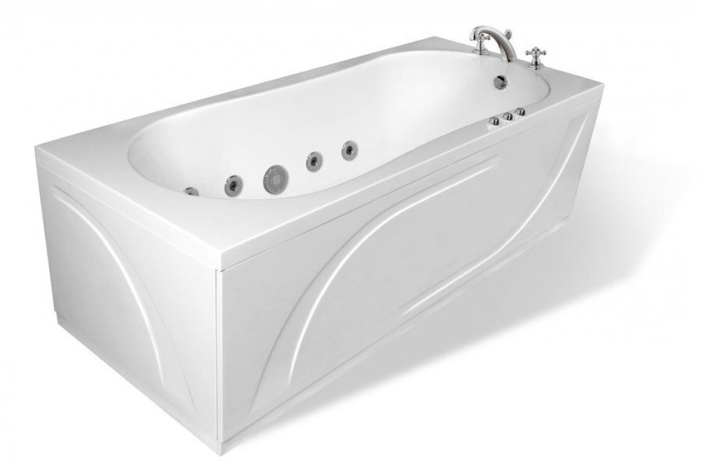 Ванна из литьевого мрамора Эстет Лаура 170х70 белая, ФР-00000678