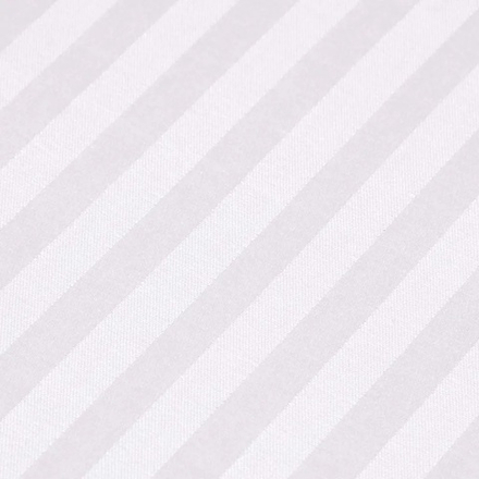 Простыня на резинке сатин-страйп белая (полоса 1х1см, плотность: 130гр/м2, состав: 100% хлопок)