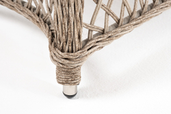 "Эспрессо–80 L" обеденная группа плетеная, цвет бежевый