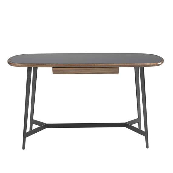 Письменный стол MQ2002DK /3137 орех и черное стекло