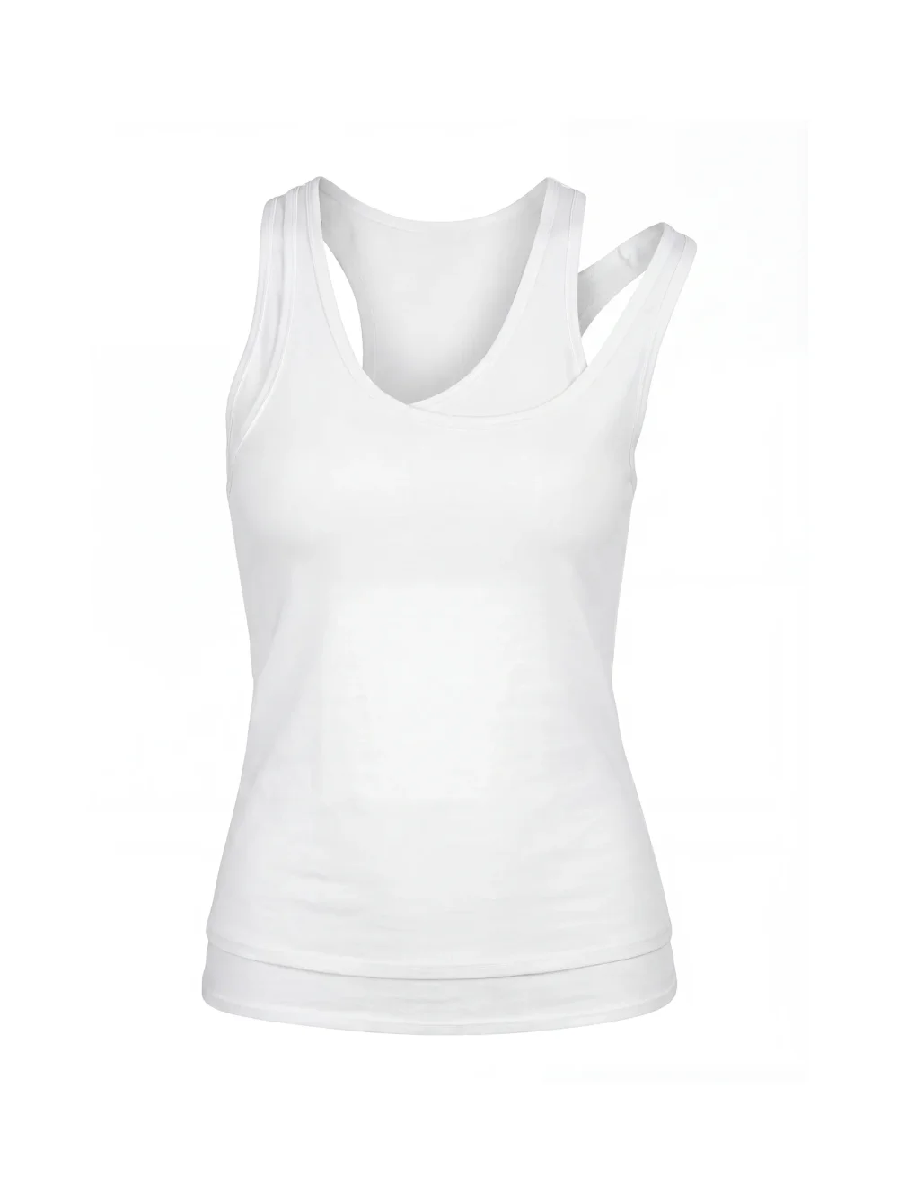 Майка белая двойная, Белый