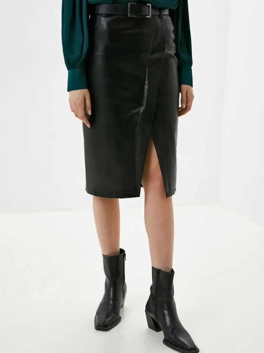 Юбка кожаная