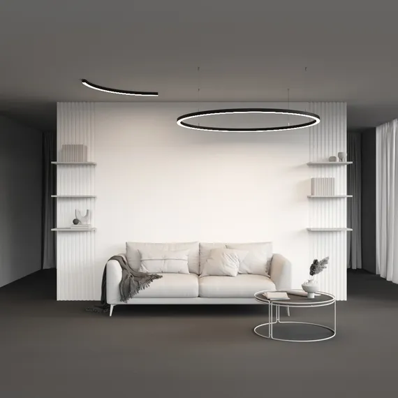 Радиусный профиль 35x35 D1500мм 1/4 круга черный Led Strip alm-3535r-b-d-90°-1.5m
