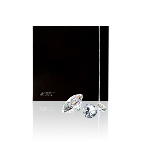 Накладной вентилятор Soler & Palau SILENT-100 CZ DESIGN SWAROVSKI BLACK