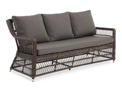 "Гранд Латте" диван трехместный из искусственного ротанга, цвет коричневый