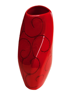 Элитная ваза декоративная Red Passion витая высокая от Sporvil