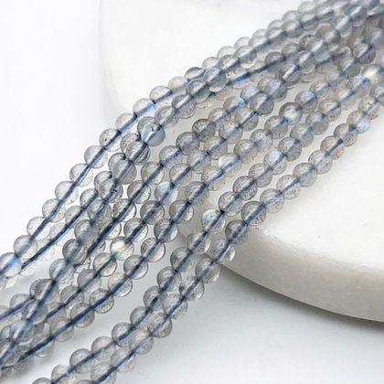 Лабрадор бусины, диаметр около 3,2 мм, цена за нить 38 см