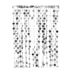 Занавес "Звезды" Серебро. 2*1 м.
