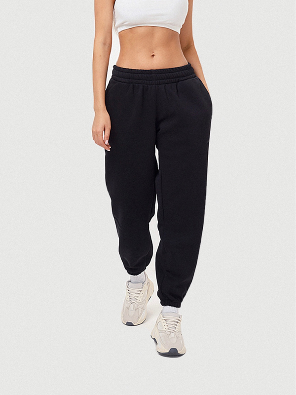 Штаны унисекс черные утеплённые