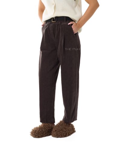 Шоколадные вельветовые брюки