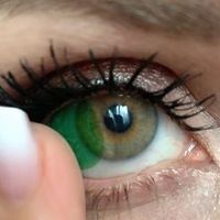 Оттеночные зелёные линзы для Светлых глаз Marquise Solo green( зеленые ) /Плюсовые диоптрии