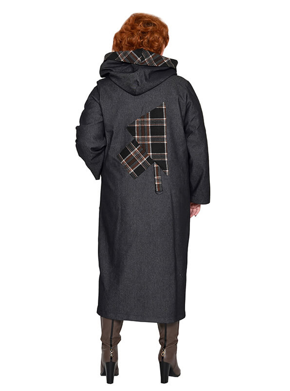 Плащ из джинсовой ткани Графит