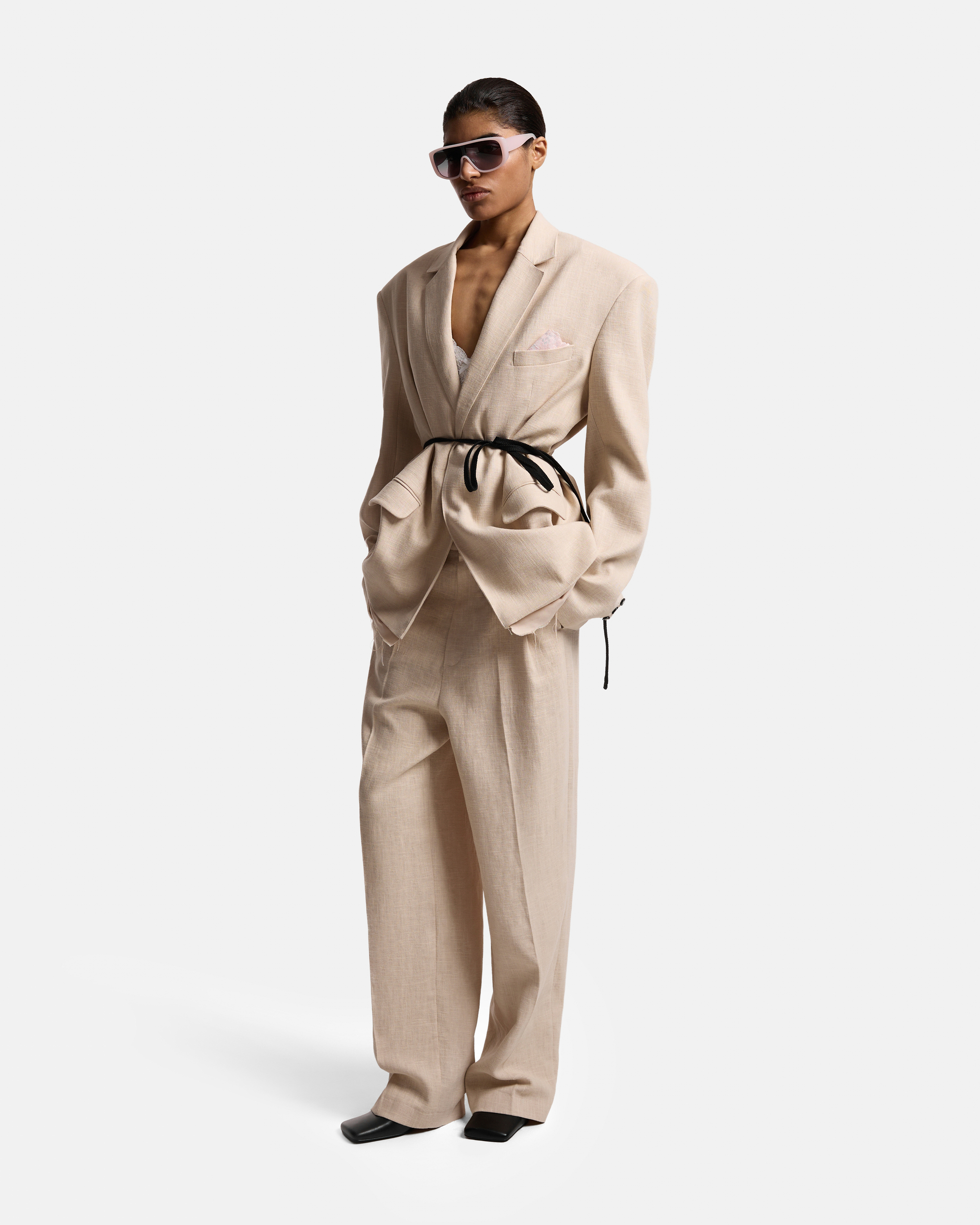 БРЮКИ С РЕГУЛИРОВКОЙ ИЗО ЛЬНА