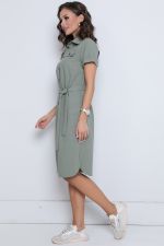 Платье-рубашка Сидни (оливка) Diolche