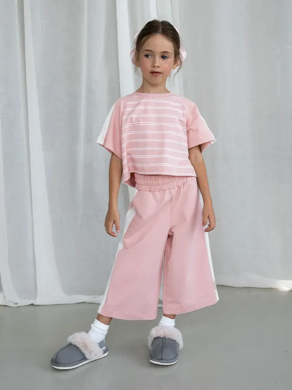 Летний костюм детский, футболка и кюлоты