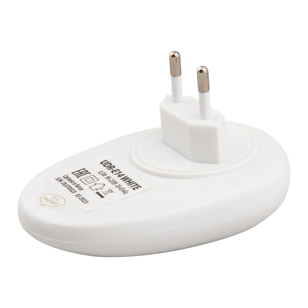 UDR-E14 WHITE Ультразвуковой отпугиватель насекомых и грызунов. 220В. Площадь до 120м2. Белый. TM Uniel