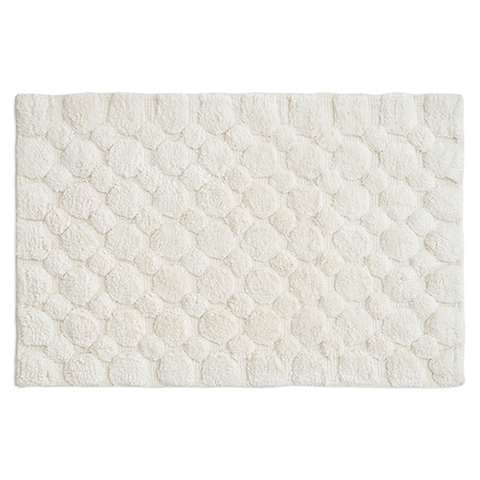 Коврик для ванной Bubbles белого цвета из коллекции Essential, 50х80 см