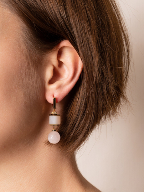 20144710 Серьги Роман с камнем