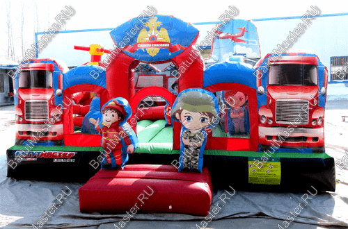 Надувной батут "Пожарные"