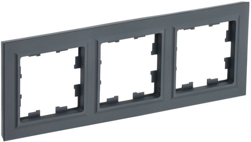 Рамка 3-м BRITE РУ-3-БрГ графит IEK BR-M32-K53 Рамка 3-м BRITE РУ-3-БрГ графит IEK BR-M32-K53