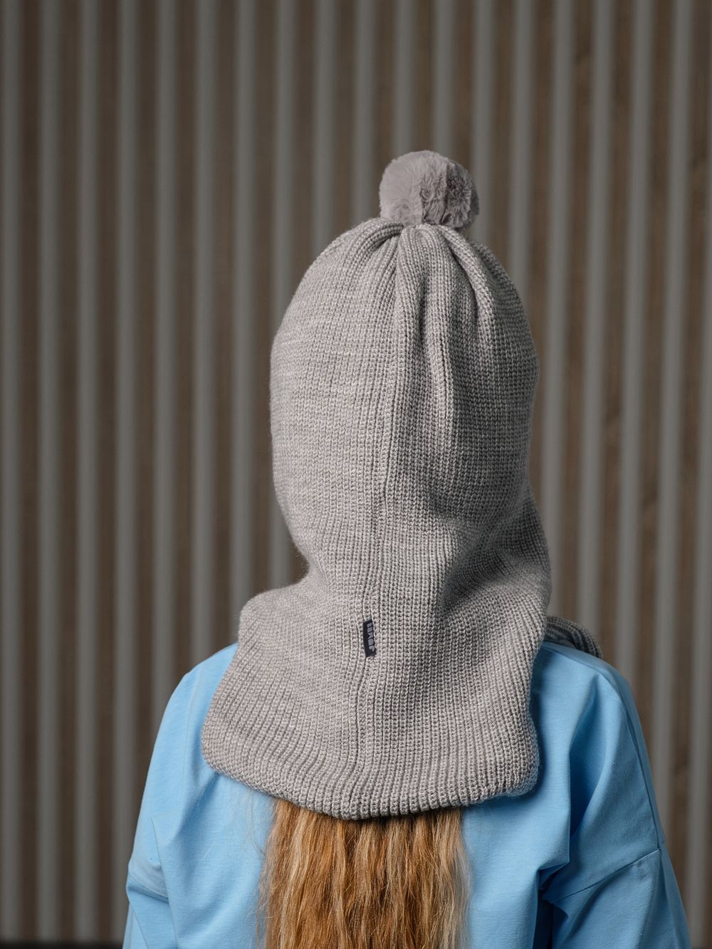 Шлем зимний вязаный (Жемчужно-серый) МИШ