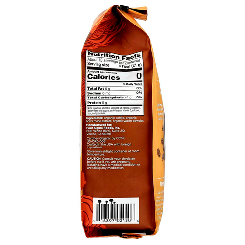 Four Sigmatic, Focus, органический кофе с грибом ежовиком гребенчатым и яконом, молотый, средняя обжарка, 283 г (10 унций)