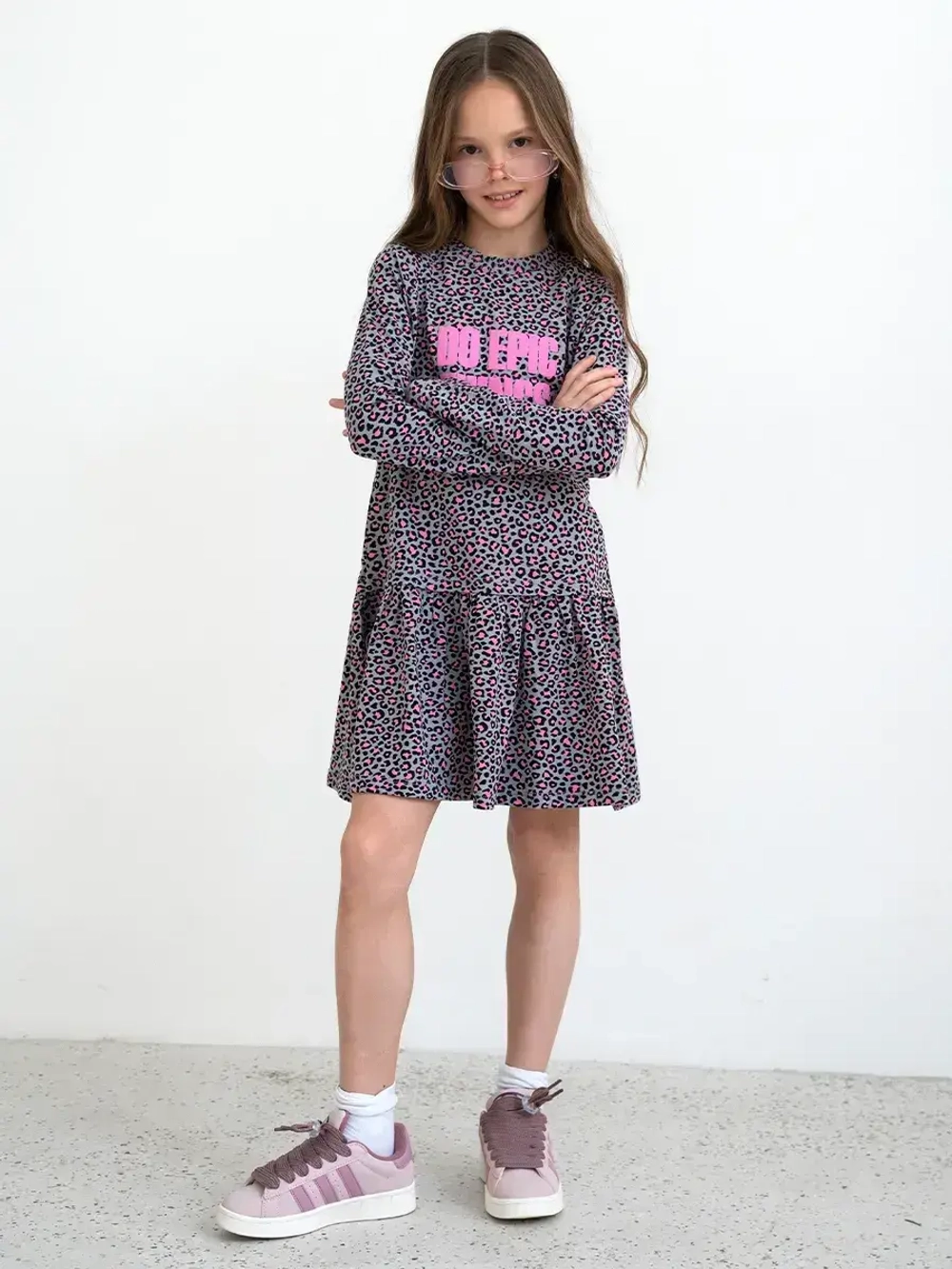 Платье для девочки с длинным рукавом