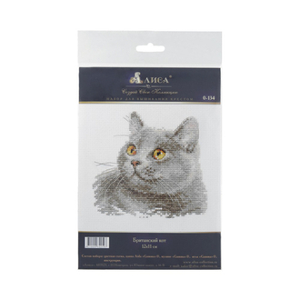 Набор для вышивания "Алиса" 0-134 "Британский кот" 12 х 11 см