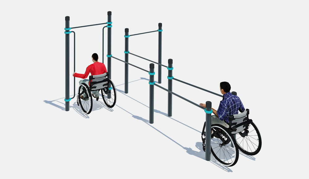 2 турника, брусья стандарт, брусья разноширокие и вертикальные поручни