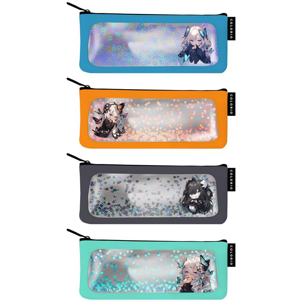 Пенал силиконовый с сдвигающимися пайетками "Аниме" (Академия Групп)