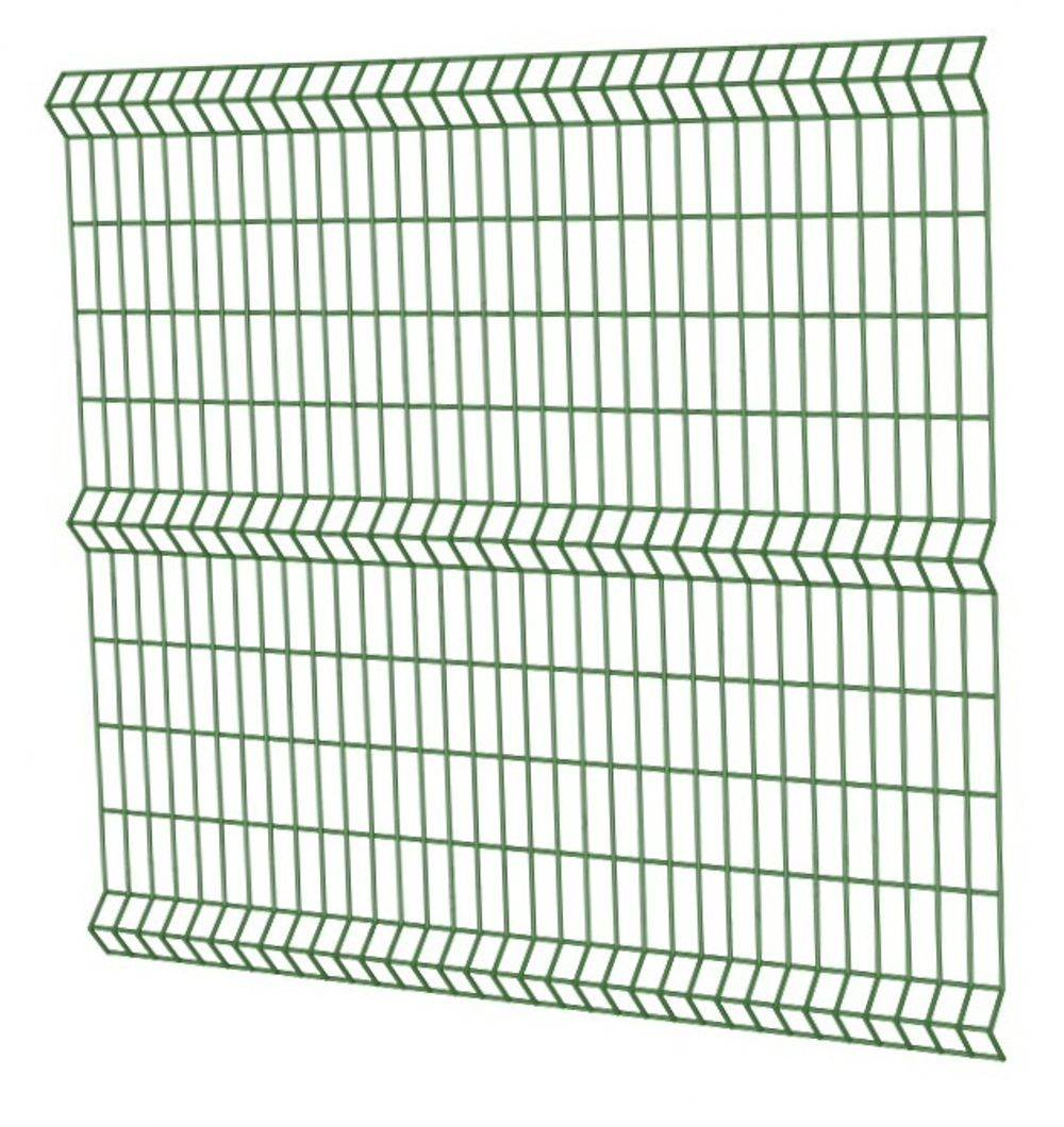 Сетка 1,5х2,5 м зеленая 6005 пруток 4 мм / 3Р  заборная 3D